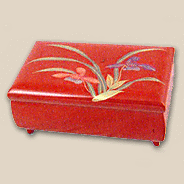 31102 - Lacquer Jewelry Box with Orchids