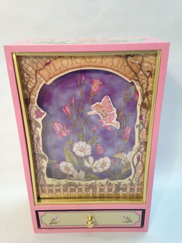G-46404 - Floating Floral Fairy Shadow Box / Pink