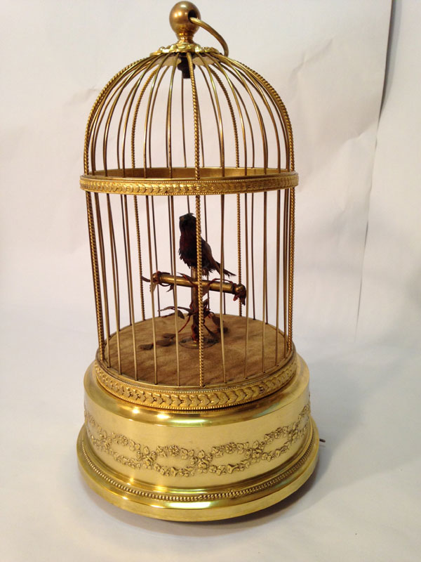 Antique Automated Bird Cage - Click Image to Close
