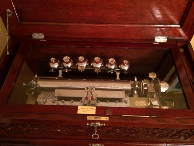 Mermod Freres 4 Cyl, 6 Bell Coin Operated Music Box, Circa 1885