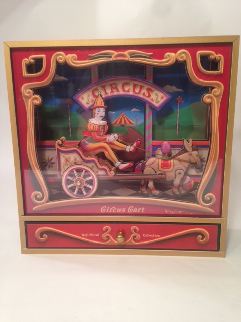 Limited Edition Koji Murai Music Box "Circus Donkey Cart "