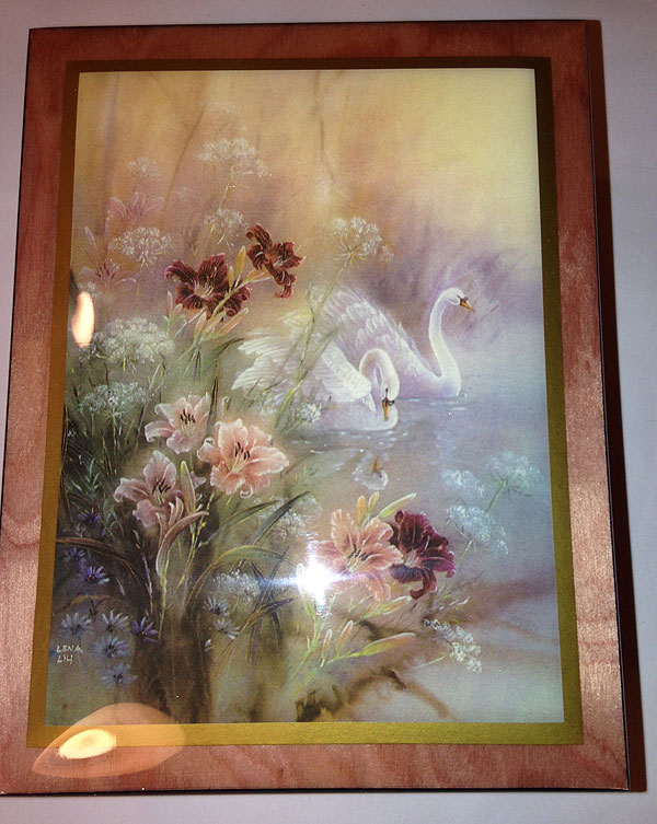 702 - Swans With Daylilies by Lena Liu