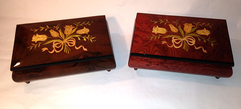 420TL -Tulip Inlay Musical Jewelry Box 420TL -Tulip Inlay Musical Jewelry Box